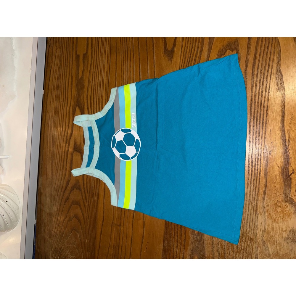 Justice Active Kids Girls Teal Soccer Ball Tank Top Size 7